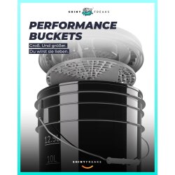 chemicalworkz Performance Buckets Wascheimer 5GAL Schwarz Transparent