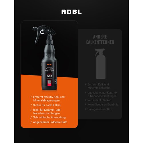ADBL WSR Water Spot Remover Kalkentferner mit Canyon Trigger 500ml