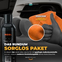 ADBL Kunststoffpflege Set Blackouter 200ml + Zubehör (7-teilig)
